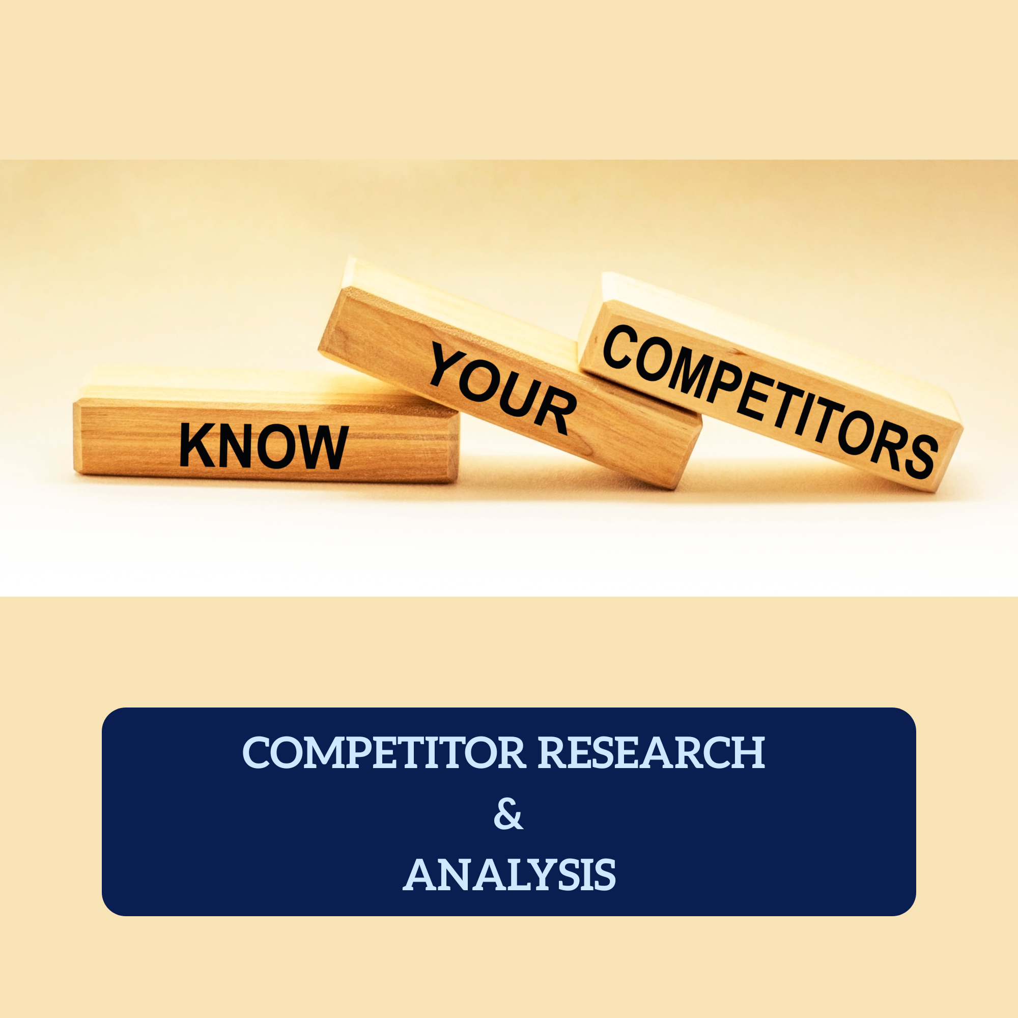 Competitor research and analysis. Know your competitors to outrank them